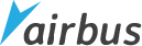 Airbus logo with blue and black text.